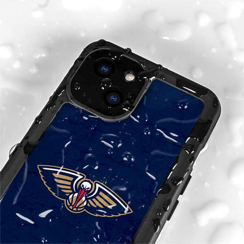 NBA New Orleans Pelicans Distressed iPhone 15 Waterproof Case